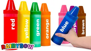 Learning English Words & Colors with Crayon Surprise Opening