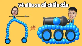 Vẽ để chế tạo xe và chiến đấu với nhau xem xe ai khỏe nhất trong Draw Joust ???