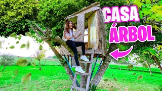 24 Horas en la Casa del Arbol 🏡🌳 Sandra Cires Art Viviendo en Casita del Árbol por 1 Dia 🔥