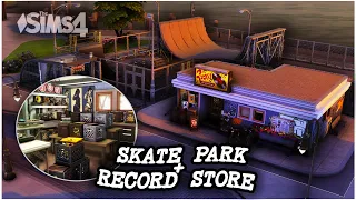 SKATE PARK + RECORD STORE | FUNCTIONAL! | SIMS 4 SPEED BUILD [ + MOD LINKS ]