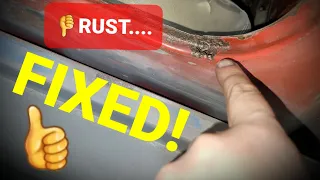 Fixing rust around a window.