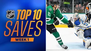 Топ-10 сэйвов 1 недели сезона / Top 10 Saves from Week 1 | 2023-24 NHL Season