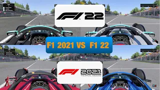 F1 22 vs F1 2021: Direct Engine Sound Comparison (Mercedes, Red Bull, Ferrari, Renault-Alpine)