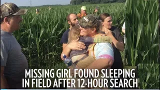Missing 3 Year Old Girl Found Sleeping in Cornfield After 12 Hour Search — with Loyal Dog by Her Sid