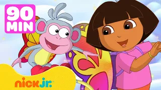 Dora | ¡Maratón de fiesta de disfraces con Dora y Botas! 🦋 90 minutos | Nick Jr. en Español