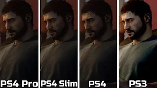 The Last Of Us | PS4 Pro VS PS4 Slim VS PS4 VS PS3 | Graphics Comparison