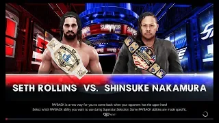 WWE Survivor Series 2018: Seth Rollins vs. Shinsuke Nakamura (WWE 2K19)