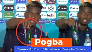 Paul Pogba Copies Ronaldo, Removes Heineken Bottle at Recent Press Conference