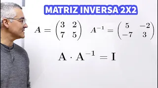 Matriz inversa definición y ejemplo 2x2