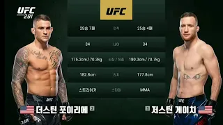 포이리에vs게이치 Dustin Poirier vs Justin Gaichi | ufc 291 하이라이트