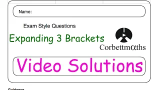 Expanding Three Brackets Answers - Corbettmaths