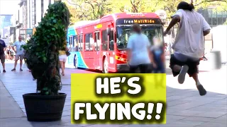 Bushman Prank: He FLEW!!