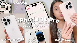 iPHONE 14 PRO | valor, unboxing, acessórios | TOUR + CUSTOMIZAÇÃO e ORGANIZAÇÃO.