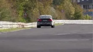 Prototype BMW F30 M3 2013 and E92 Test driving on the Nürburgring