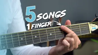 Play 5 EASY Acoustic Guitar Riffs With 1 Finger
