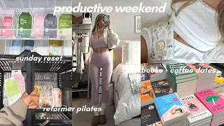 a productive weekend in my life | pilates, bookstore, deep cleaning & self care