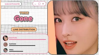 TWICE - Gone (Line Distribution) Color Coded