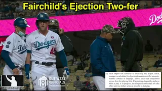 Ejections 042-43 - Chad Fairchild Ejects a Marlins Coach & Dodgers LF After Two Strike 3 Calls in LA