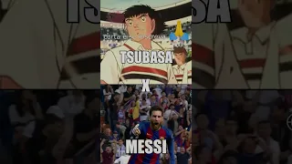 MESSI 🇦🇷 VS TSUBASA 🇯🇵 #shorts #youtubeshorts #anime #messi #tsubasa