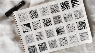 24 zentangle patterns || 24 Doodle Patterns || Zentangle Patterns || Mandala Patterns || Doodle art