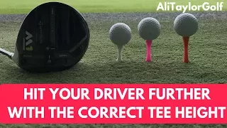 HIT YOUR DRIVER FURTHER WITH THE CORRECT TEE HEIGHT