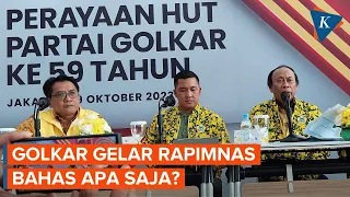 Golkar Beberkan Pembahasan Rapimnas, Bahas Cawapres Prabowo?