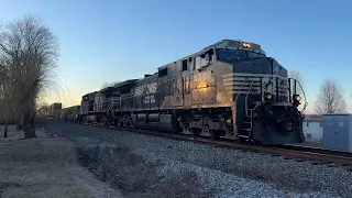 Mechanical Bell! NS 219 Eastbound in Ellery, IL - February 20, 2024