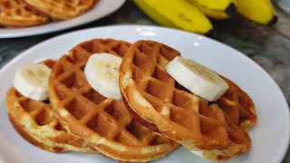 WAFFLE RECIPE | Banana Waffles Recipe | Easy Homemade Waffles