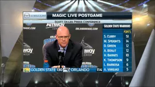 Scott Skiles -- Orlando Magic vs. Golden State Warriors 02/25/2016