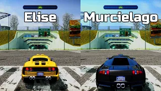 NFS Most Wanted: Lotus Elise vs Lamborghini Murcielago - Drag Race