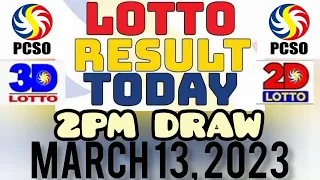 Lotto Result Today 2PM Draw MARCH 13, 2023 Swertres Ez2 Pcso