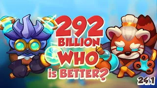 292 BILLION is a lot! But, Who Is BETTER? PVP Rush Royale