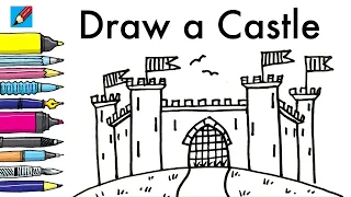 How to draw a castle real easy