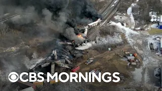 Ohio residents raise health concerns following derailment of train carrying chemicals