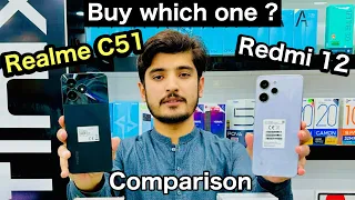 Comparison Between Realme C51 vs Redmi 12 / Buy which one ? / which one is best realme or redmi ?