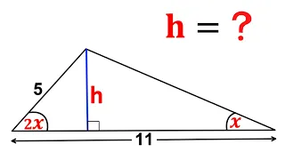 Think outside the Box | Find the height h in a triangle | Important Geometry skills are explained