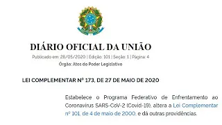 Lei 173/2020 NÃO proíbe NOMEAÇÕES em Vacâncias