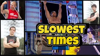 Slowest Stage 1 Times Every Season (American Ninja Warrior)