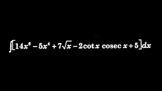 Integrate (14x⁶ - 5x⁴ + 7√x - 2 cosecx.cotx + 5) dx