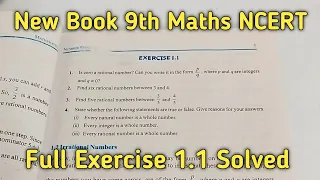 Class 9 Maths | Chapter 1 | Exercise 1.1 | Number Systems | NCERT New Book