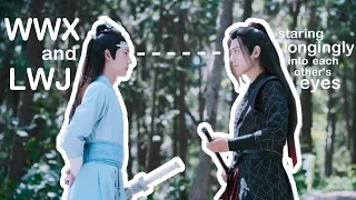 Wei Wuxian and Lan Wangji and their Intense Gay Staring™️ II The Untamed CRACK BITS