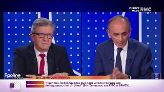 Zemmour face à Mélenchon: "La délinquance que nous vivons, c'est un djihad"