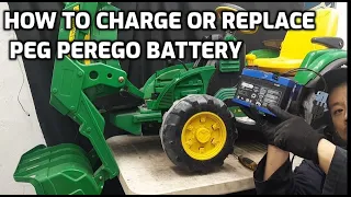 How to Charge and Change or Replace Peg Perego John Deere Ground Loader