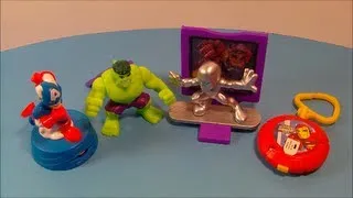 2009 BURGER KING SUPER HERO SQUAD SET of 4 MINI ACTION FIGURES FULL COLLECTION VIDEO TOY REVIEW