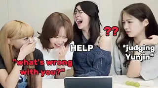 LE SSERAFIM hilarious reactions when Yunjin suddenly did this in their recent live