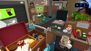 Как обожраться пончиков и не потолстеть? Job Simulator. VR игра. Виртуальная реальность.