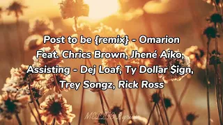 Post to be (remix) - Omarion, Feat. Dej Loaf, Ty Dollar $ign, Trey Songz, Rick Ross