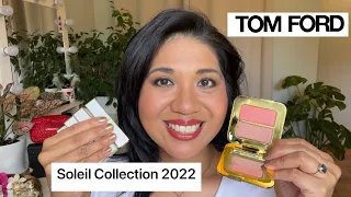 TOM FORD SOLEIL SUMMER 2022 SOLEIL CHEEK ECLAT NU BLUSH & ULTRA SHINE LIPSTICKS on brown / tan skin!