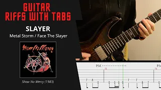 Slayer - Metal Storm / Face The Slayer - Guitar riffs with tabs / cover / lesson