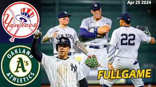 New York Yankees vs. Oakland Athletics Full Game, Apr 25 2024 | MLB Season 2024